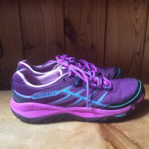 Merrell All Out Rush Purple/Horizon Blue Mesh Active Trail/Running Shoe Size 8.5
